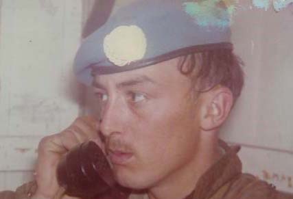 Photo de moi, 19 ans, Lors Mission UN Maintien de la Paix Chypre 1971.