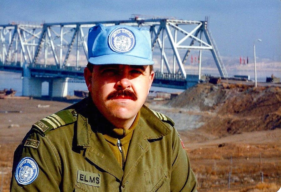 Maj Geordie Elms on UNGOMAP OP Hayratan (January 1989). 