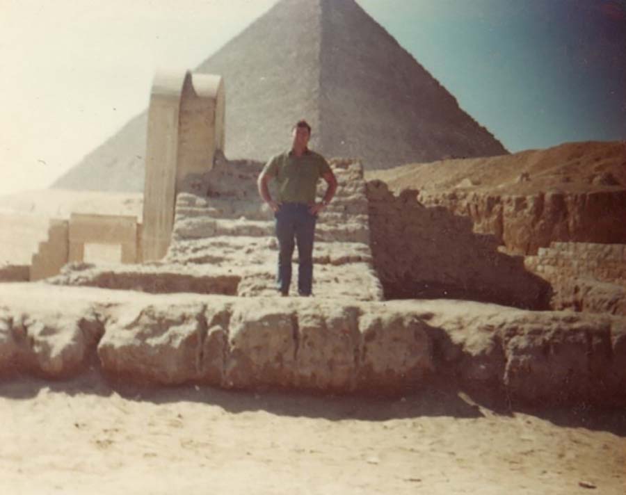 At the pyramids.