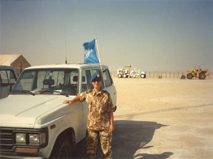 Shelagh in Kuwait.