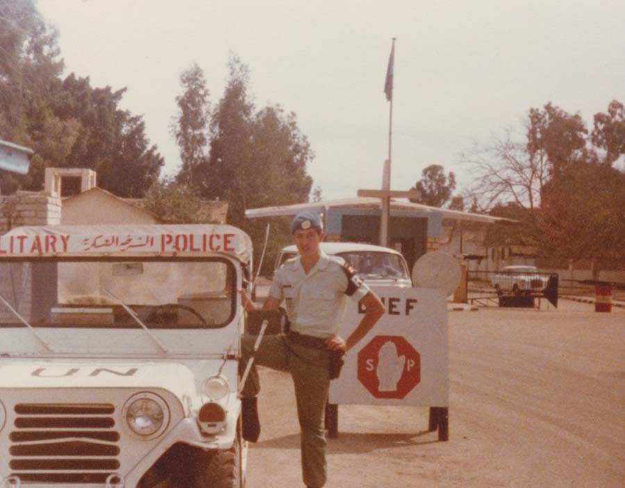 Me getting into the jeep getting ready to go on patrol.